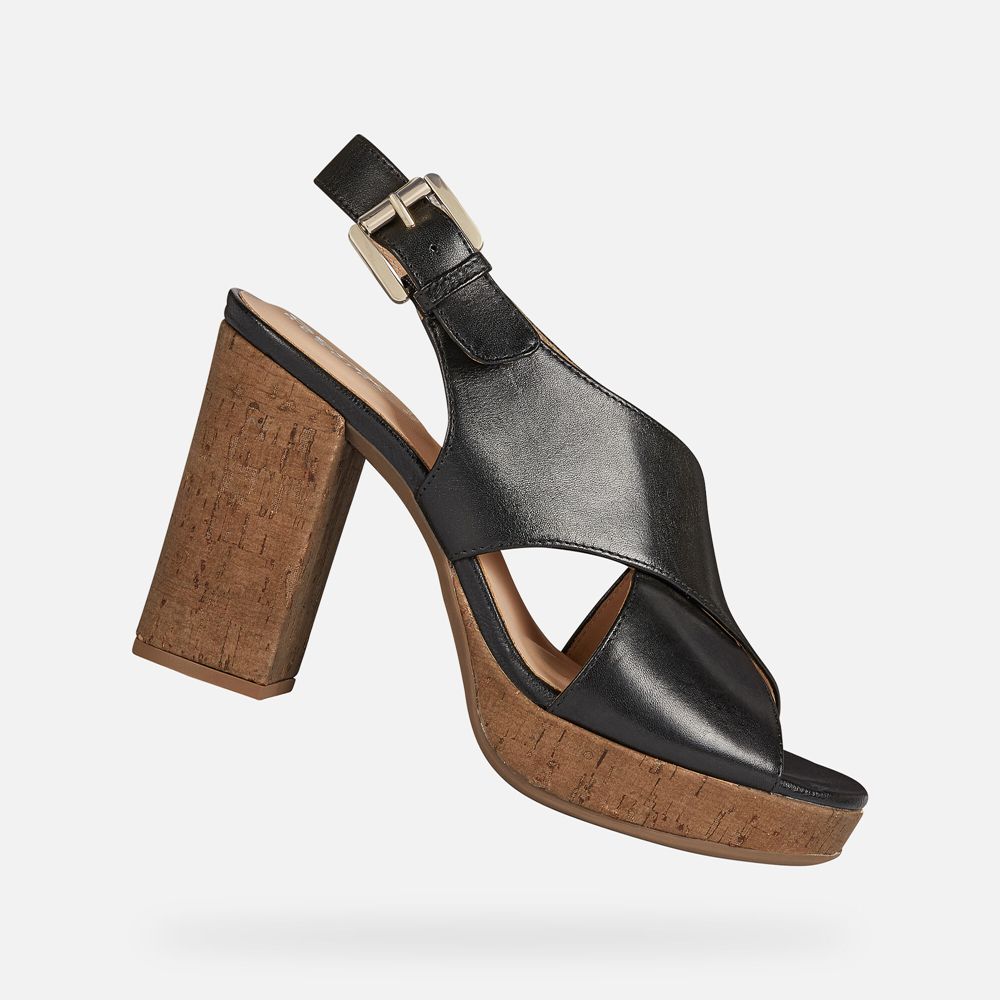 Geox Bayan Sandalet Siyah - Gerbera - FWQ-596732